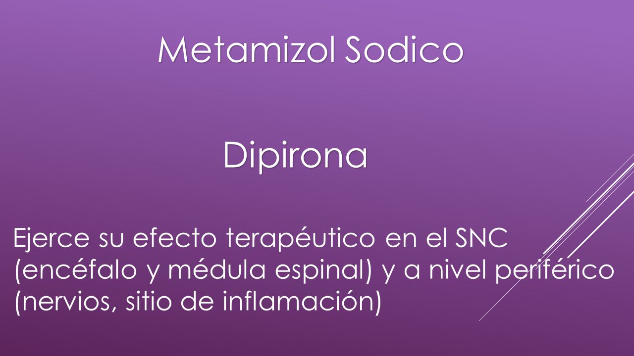 Que es metamizol sodico y para que sirve